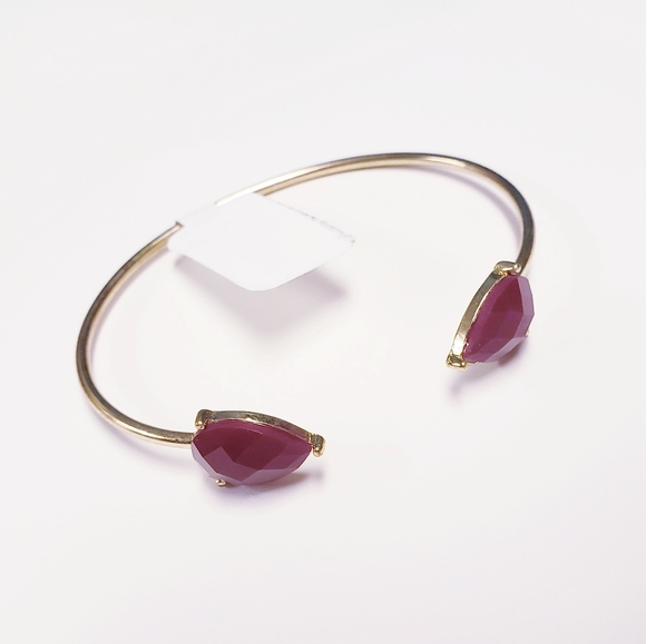 Burgundy Cuff Bracelet - Picture 1 of 2